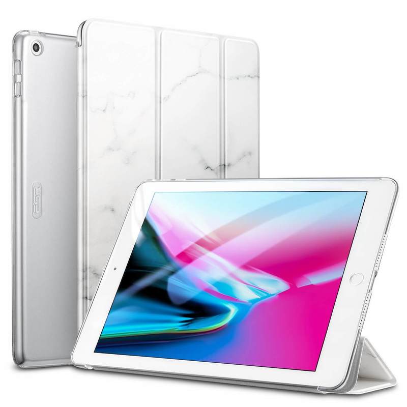 iPad 9.7 20182017 Marble Trifold Case white
