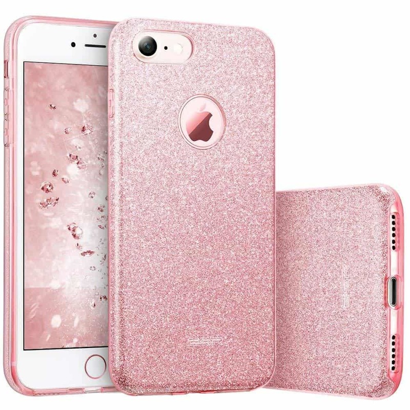 iPhone 7 Makeup Glitter Case rose gold