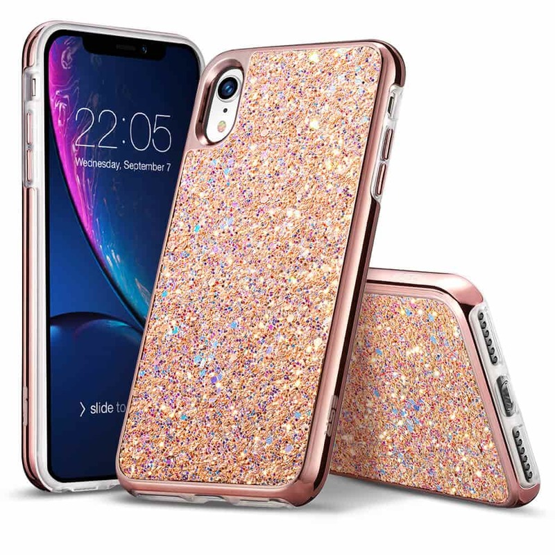 iPhone XR Glitter Hard Case peach