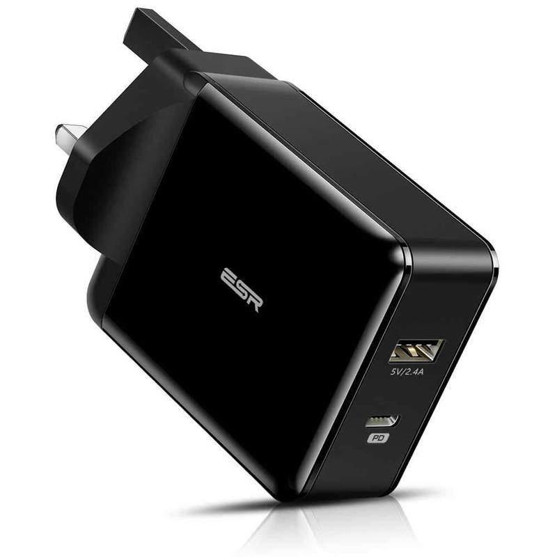 30w pd wall charger uk black