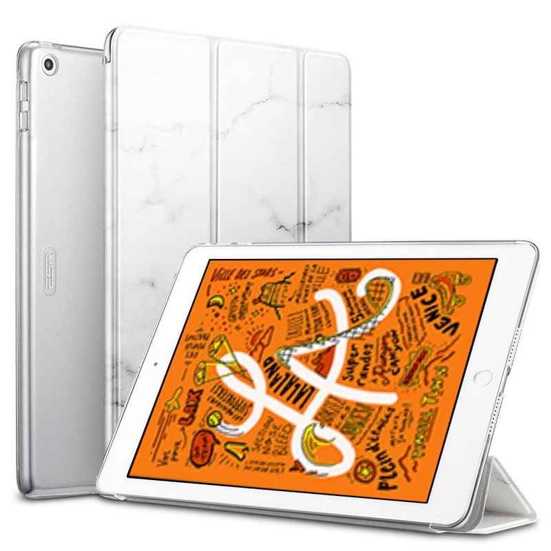 iPad Mini 5 2019 Marble Trifold Case white