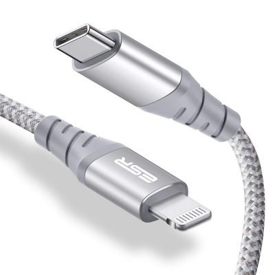 s3.3ft 1m MFi USB C to Lightning PD Charging Cable Silver