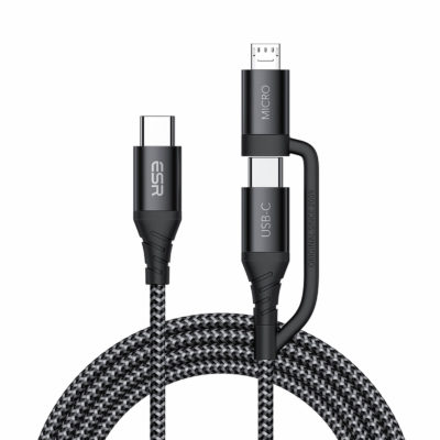 2 in 1 Micro USB USB C Charging Cable 4