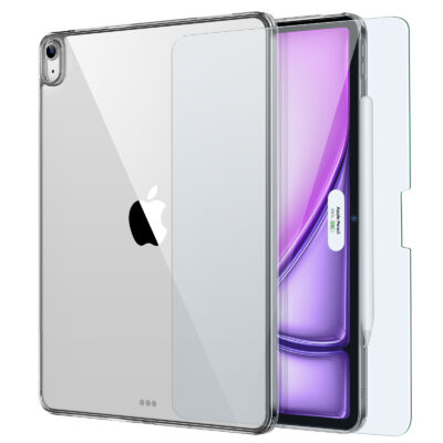 ipad air 13 m2 classic hybrid protection bundle clear black 1